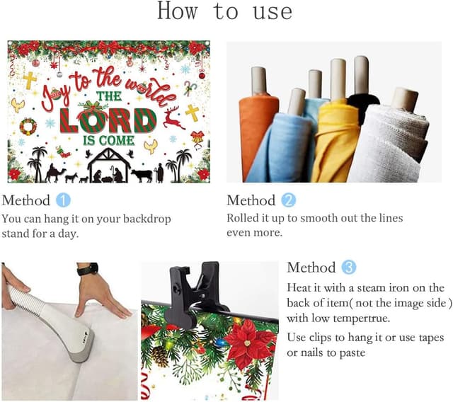 Thumbnail 5 de Christmas Nativity Backdrop 94x70 inch Photography Background 🎥