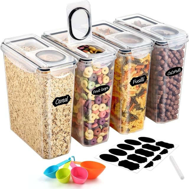Detalle de Cereal storage containers 4 pack, 3.7L