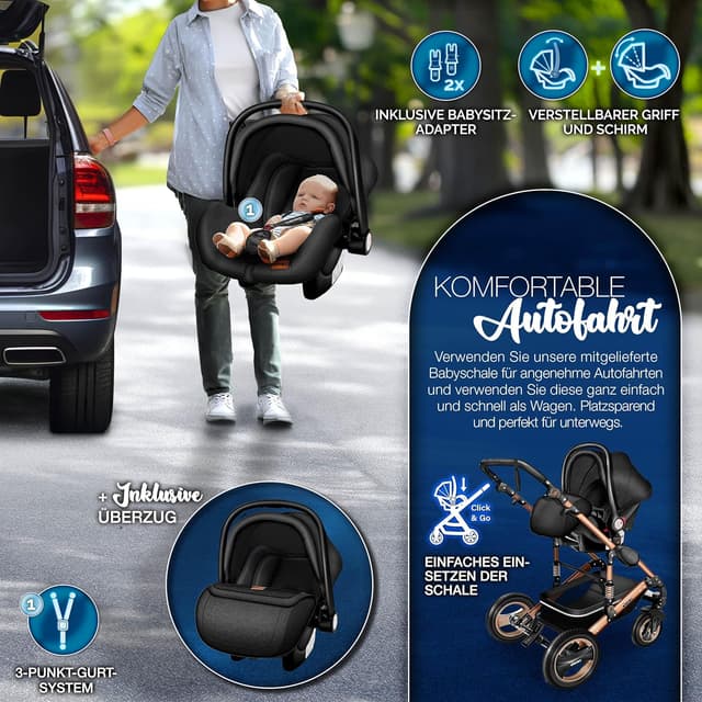 Thumbnail 5 de KIDUKU® 3 in 1 Kinderwagen XXL 22 kg