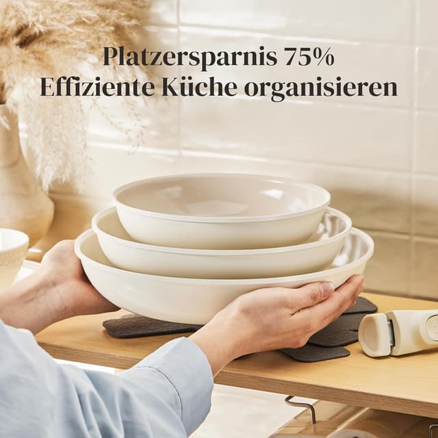 Detalle de Redchef Pfannenset 20, 24, 28 cm mit abnehmbarem Griff