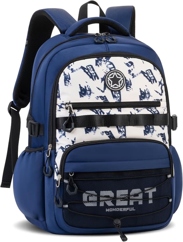 Detalle de Amythe zaino scuola media e elementare bambino traspirante impermeabile per 15.6" laptop, 24L blu