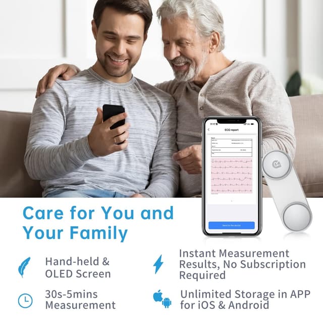 Detalle 2 de CheckMe DuoEK-S home ECG monitor with Bluetooth and OLED screen