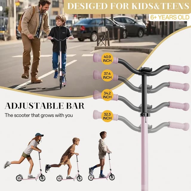 Thumbnail 1 de NAUGBABY Kids Kick Scooter 8-Inch Wheels