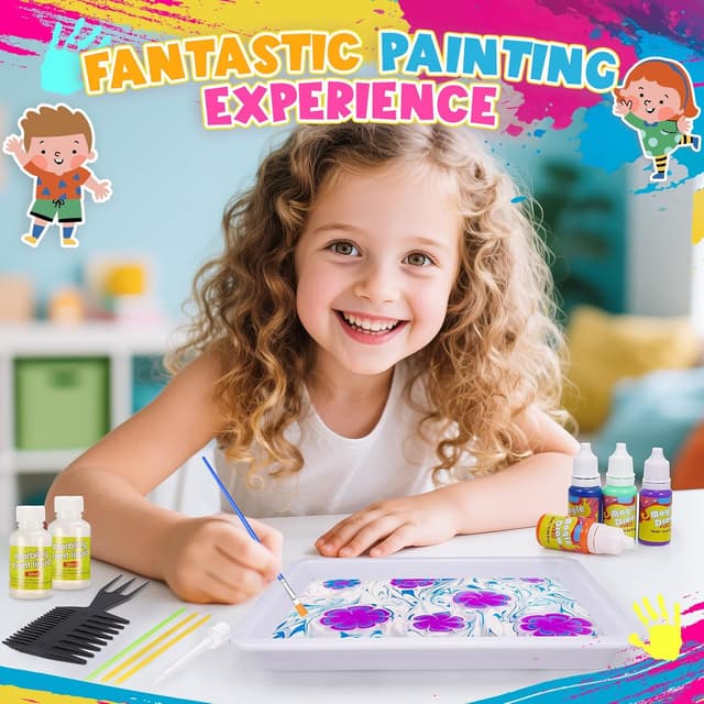 Detalle de Hapikids glow water marbling paint 30ml