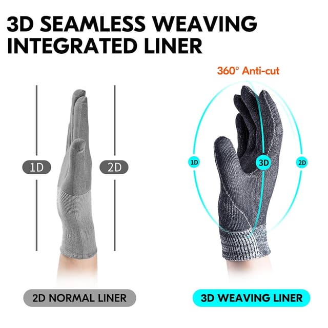 Detalle de Vgo... Guanti da lavoro antitaglio con touchscreen, palmo in pelle (1 paio) CA9794IPA5