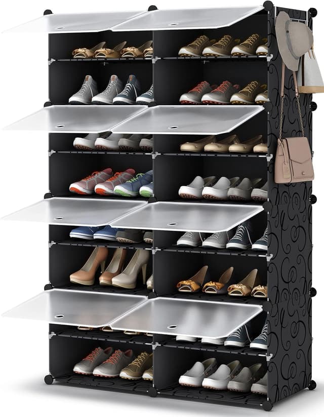 Detalle de HOMIDEC 8-Tier Shoe Storage Cabinet for 32 Pairs