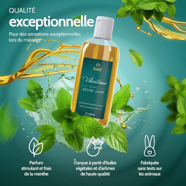 Thumbnail 3 de Vibratissimo Desire Jump 250 ml, huile de massage