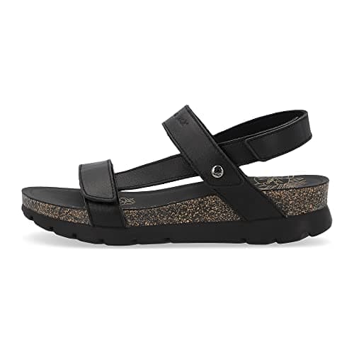 Detalle de Panama Jack Selma - Sandalia Plana para Mujer 👡 Negra 38 EU