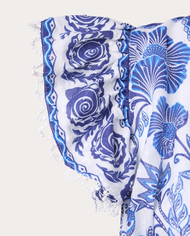 Thumbnail 2 de FARM Rio Vestido midi Garden de algodón