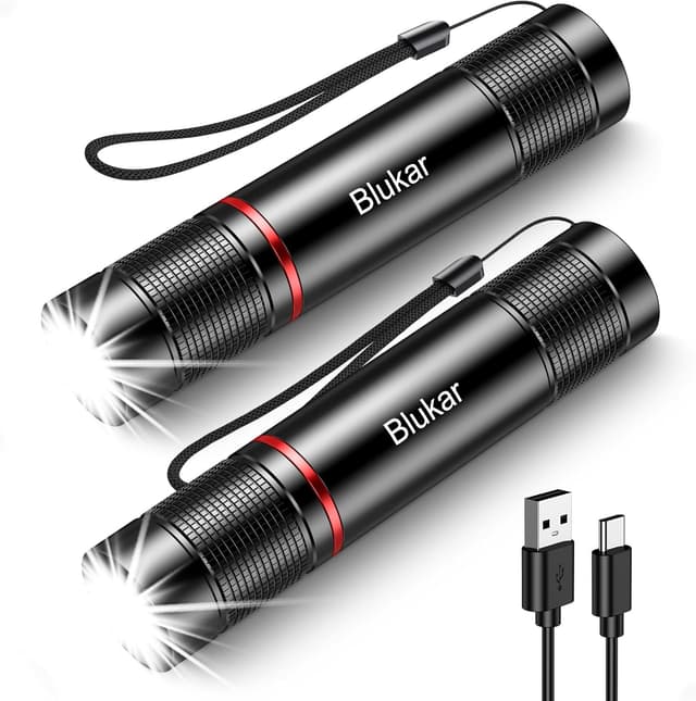 Imagen de Blukar LED Torch Rechargeable 2000L flashlight 🔦 en OfertitasTOP