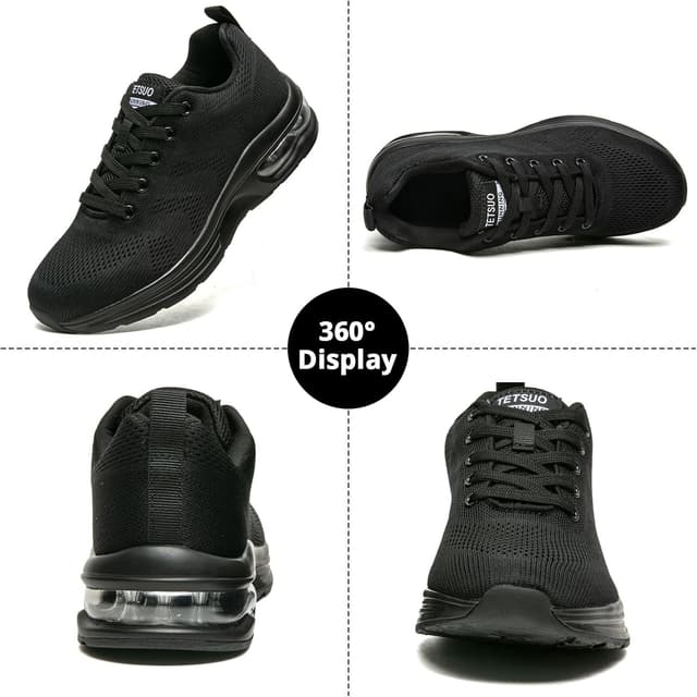 Detalle 2 de Womens Athletic Running Trainers – Breathable Lightweight Walking Shoes with Air Cushion & TPR Grip