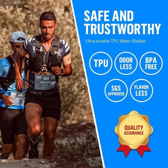 Detalle de UTOBEST Soft Flask 250 ml Collapsible Running Water Bottle (2-pack)