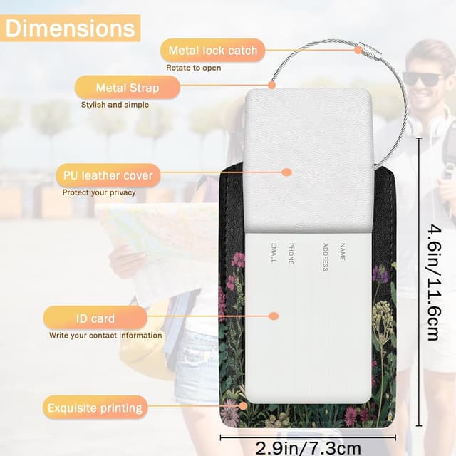 Thumbnail 2 de 2 Pack Luggage Tags for Suitcase