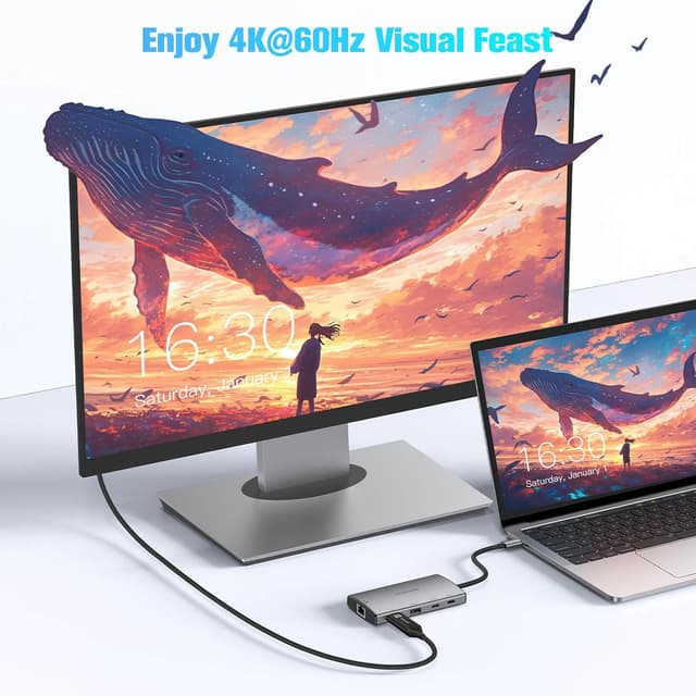 Detalle de RSHTECH USB-C Hub 10Gbps 9-in-1