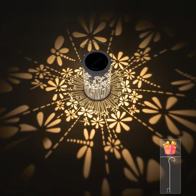 Detalle de Freekite Solar Lantern for Garden with Shepherd’s Hook (IP65) – metal outdoor decorative path light