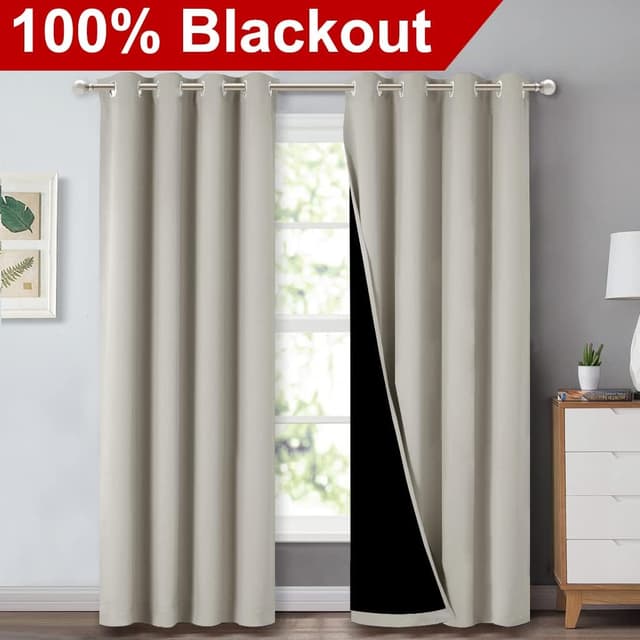 Detalle 2 de NICETOWN blackout curtains 52x84 two-panel set