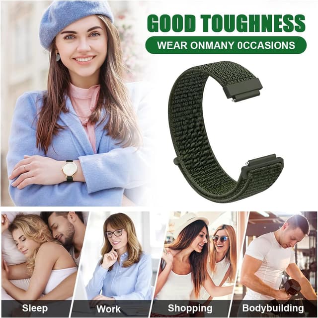 Thumbnail 6 de Vicloon Fabric Nylon Uhrenarmband 20 mm