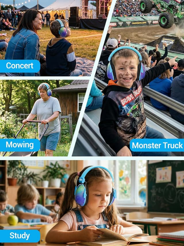 Thumbnail 6 de Dr.meter Children’s Ear Defenders – Noise-blocking earmuffs with adjustable headband (SNR 27dB)