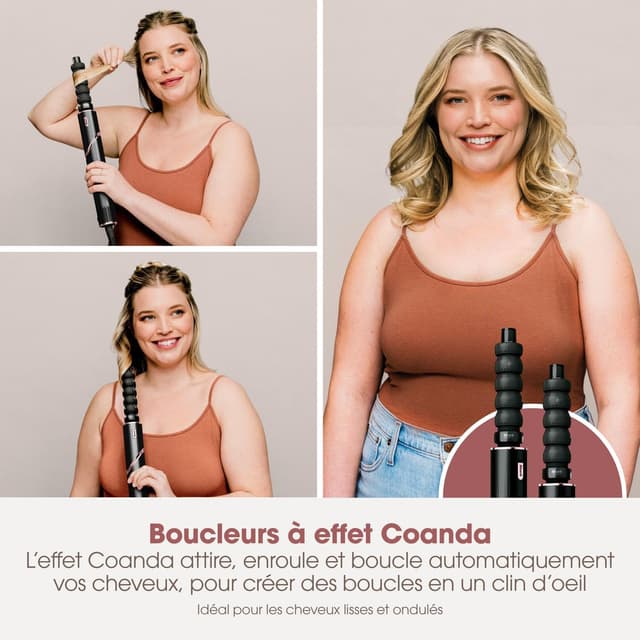 Detalle de Shark FlexStyle Air Styler & sèche-cheveux avec boucleurs auto-wrap, brosse ovale et concentrateur