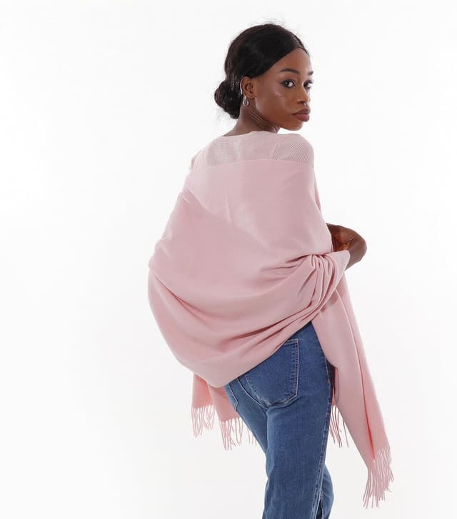 Detalle 2 de Sciarpa Pashmina da donna invernale 200×70 cm: stola elegante per cerimonia e abito da sera