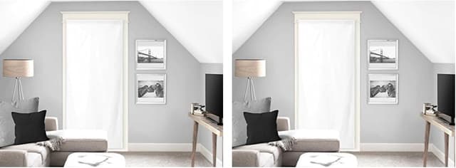 Detalle 2 de Brise bise Soleil d'ocre Dolly Paire 45 x 160 cm en blanc en polyester