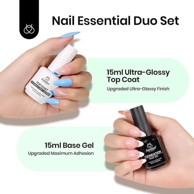 Thumbnail 1 de Beetles Gel Base and No Wipe Top Coat 15ml 💅