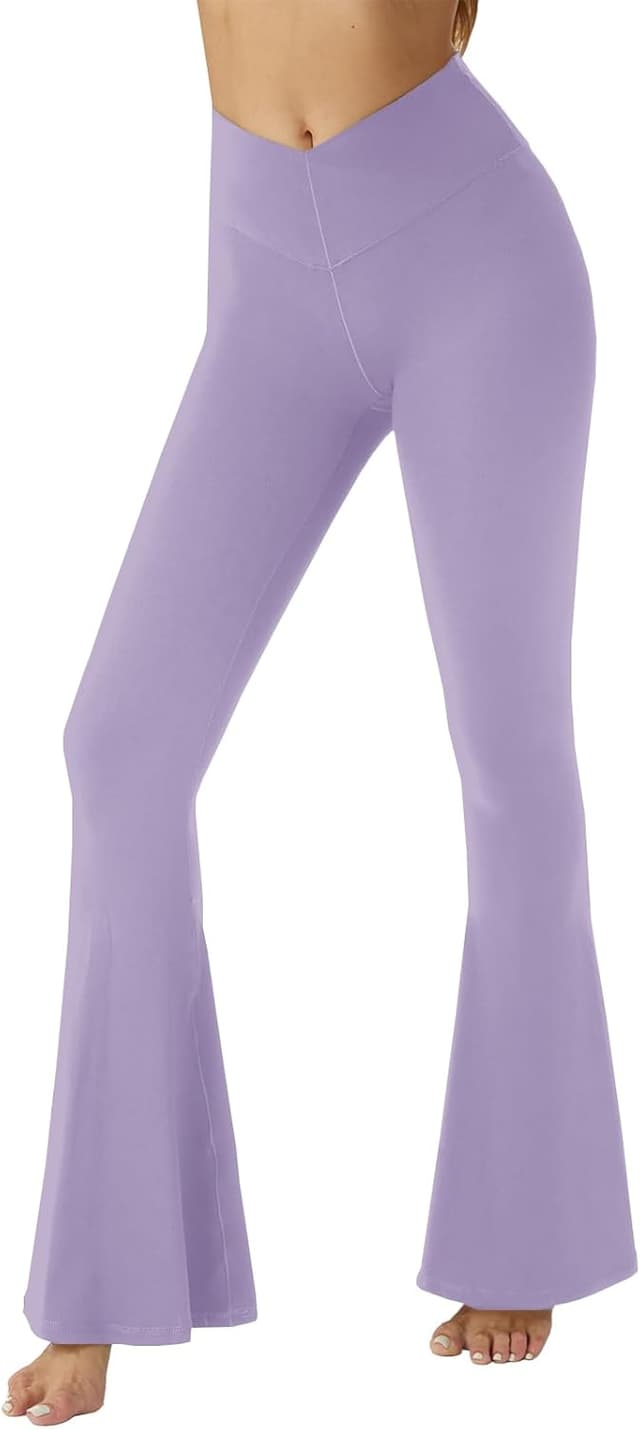 Detalle 2 de Friptspyg V-Shape Flared Leggings for Women with High Waist Tummy Control