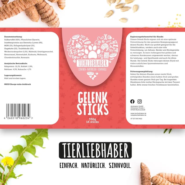 Thumbnail 6 de TIERLIEBHABER Gelenk Sticks 350 g