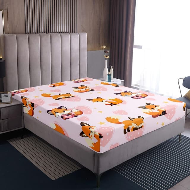 Thumbnail 4 de Homewish Cartoon Axolotl Spannbettlaken 90 x 200 cm