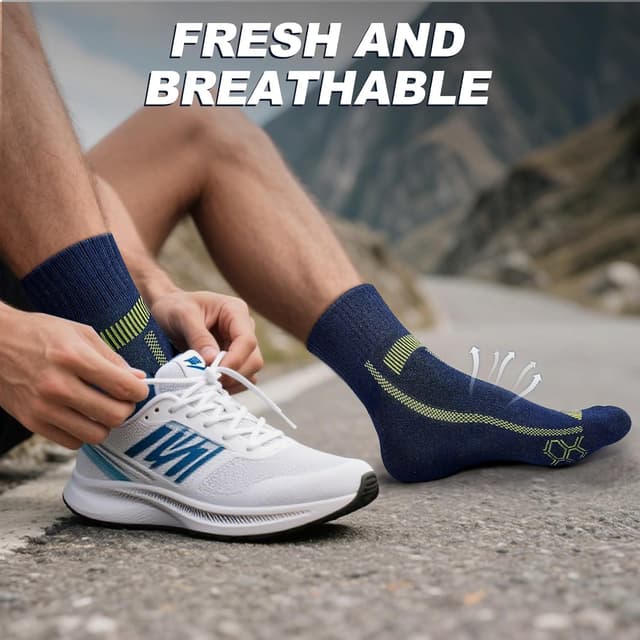 Detalle de Stoeury anti-blister thick cushioned running socks multipack (3 pairs)