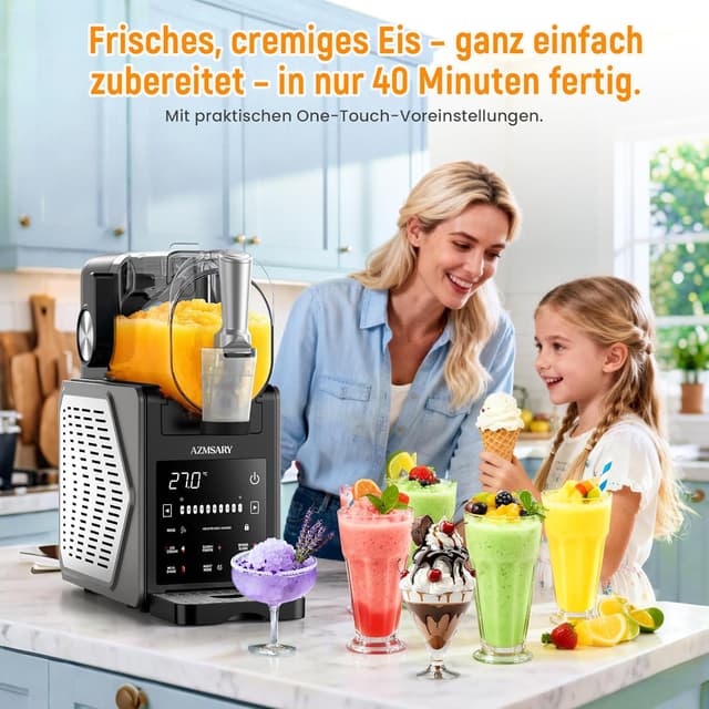 Detalle 2 de Azmsary Slush Maschine 2,5 L mit LED
