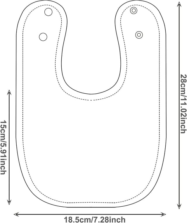 Detalle de Hakochia waterproof baby bibs (4-layer cotton) with adjustable snaps, 10-pack for 0–12 months