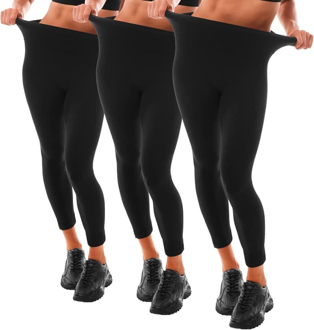 Detalle de Leafigure Leggings High Waist 3er-Pack