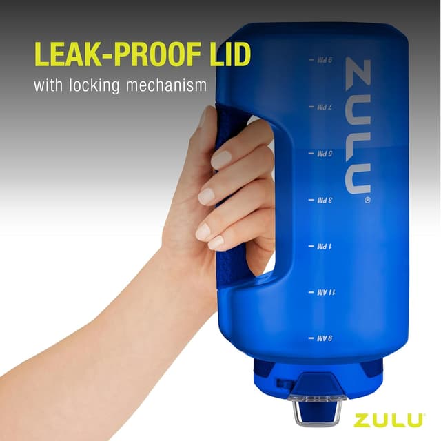 Detalle 2 de Goals Half Gallon Water Bottle with Straw (Hydra 64oz) — Flip Lid, Locking Straw, Dishwasher Safe