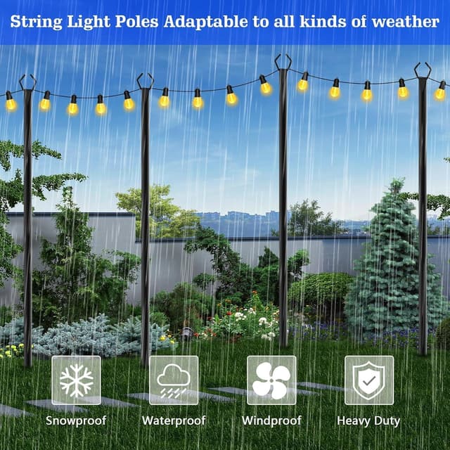 Thumbnail 6 de HoldOneLight 4 Pack string light poles