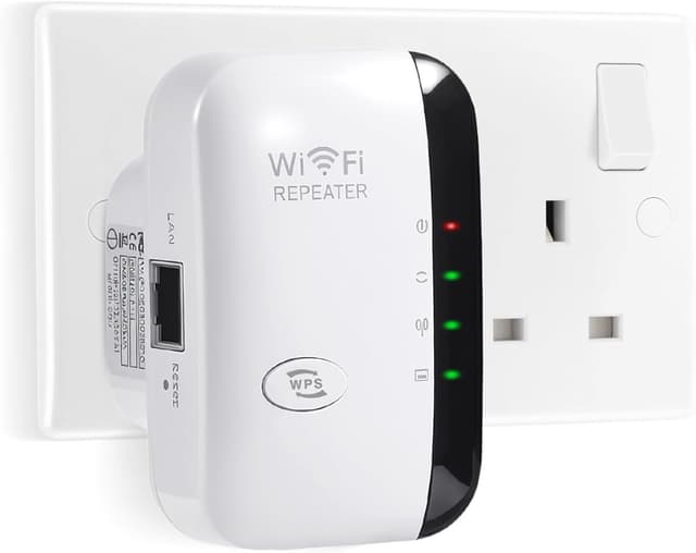 Detalle de WiFi Extender Booster WiFi signal 3000 Sq.Ft