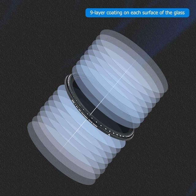 Detalle 2 de JJC 67mm Variable ND2–ND2000 Neutral Density Filter (18-layer coated)