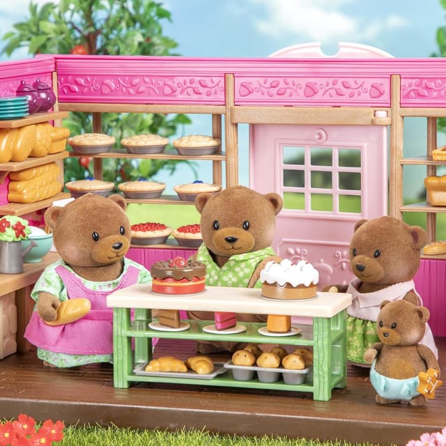 Detalle de Li’L Woodzeez Battat Santénuggle Bear Family – figurines d’ours pour jeu d’imagination (dès 3 ans)