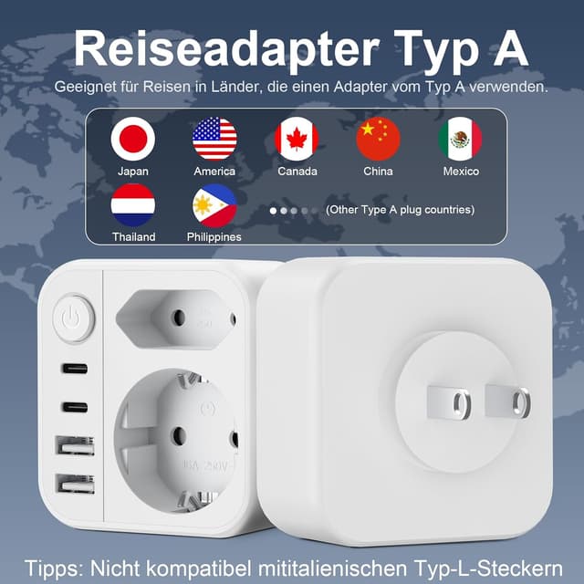 Detalle 2 de Dalimee Reiseadapter Japan Typ A 2500W