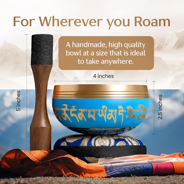 Detalle 2 de Silent Mind Tibetan Singing Bowl 🧘