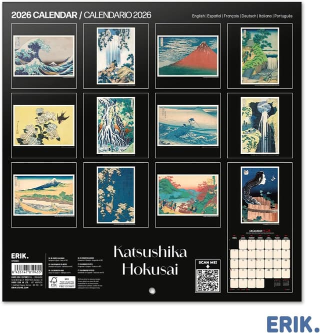 Thumbnail 1 de Grupo Erik Calendario da muro 2026 Japanese Art 30x30 cm 📅