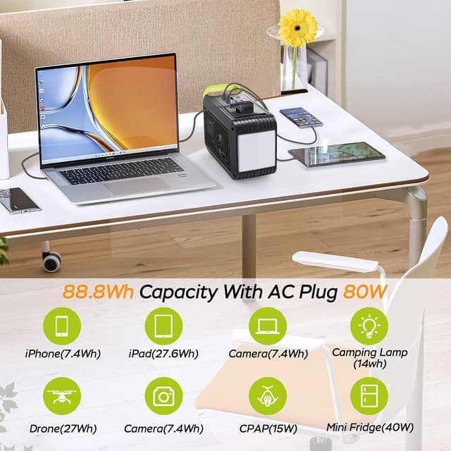 Thumbnail 1 de MARBERO Portable Power Station 88.8Wh solar generator