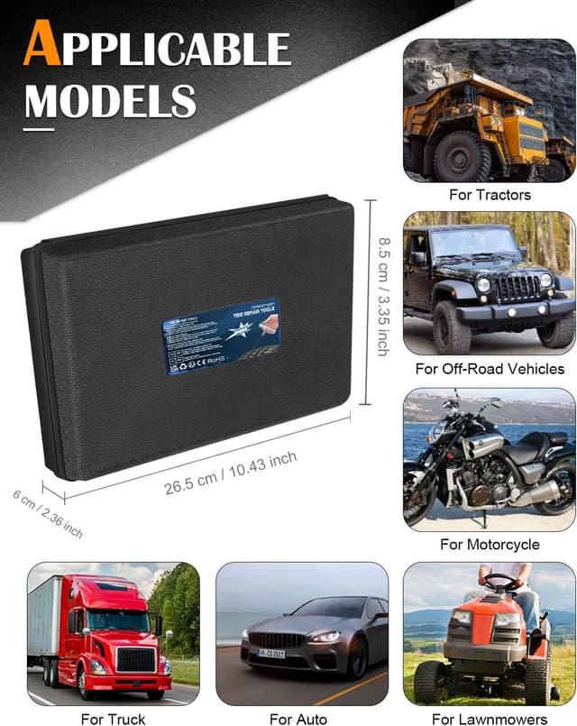 Detalle 2 de MAIKEHIGH Kit Repara Pinchazos Coche 88 piezas