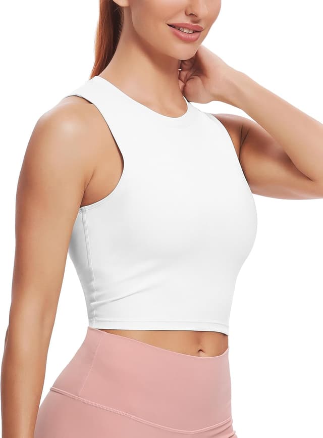 Detalle de Natural Feelings Nudi Sports Bras for Women with Removable Padded Yoga Tank Design