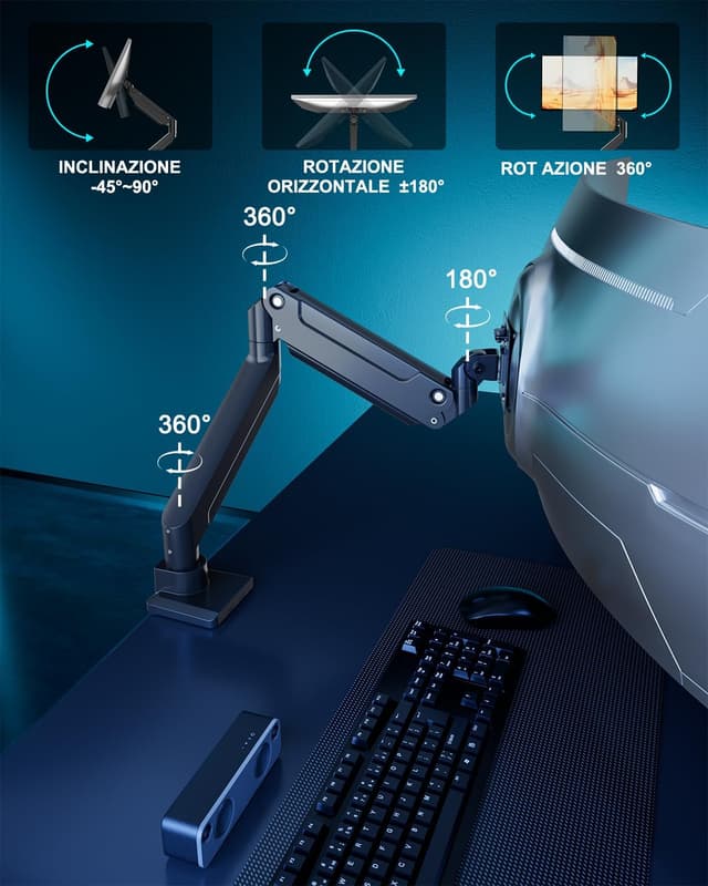 Detalle 1 de EP Gear braccio monitor 20 kg VESA 100x100