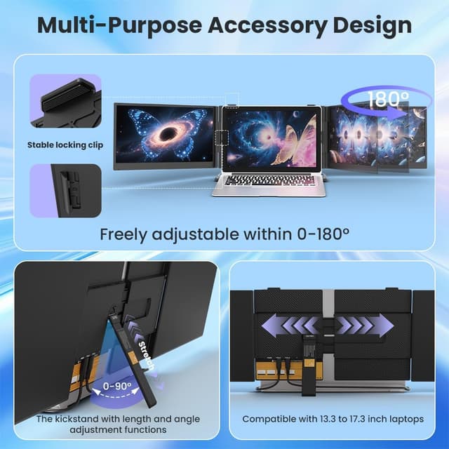 Thumbnail 3 de Hyangin Triple Laptop Screen Extender 14-inch 1080P