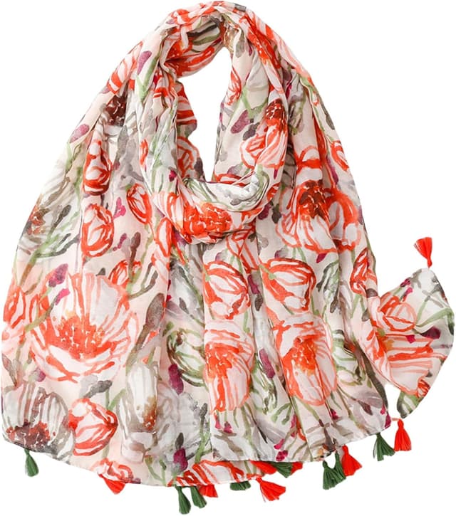 Thumbnail 6 de prinfantasy long women’s scarf shawl wrap (180 x 85cm) for evening, wedding & everyday wear