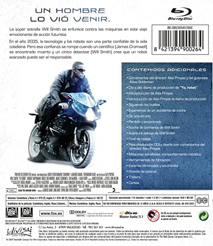 Detalle de Yo, Robot (I, Robot) Blu-ray 🎬
