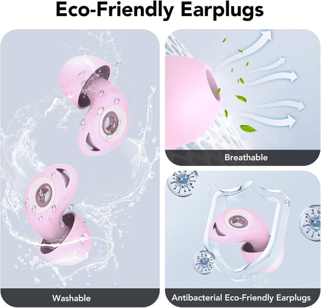 Detalle de IKG Bouchons d’oreille anti-bruit 45 dB en silicone souple (4 tailles XS/S/M/L)