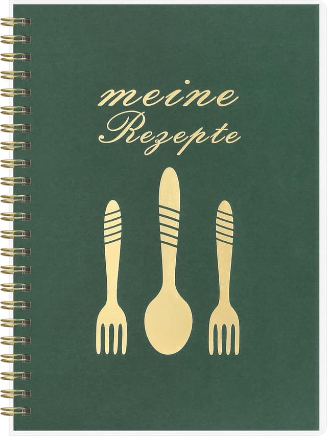 Thumbnail 6 de ZXHQ Rezeptbuch zum Selberschreiben A5 mit Inhaltsverzeichnis & Schutzcover – Deutsch, 126 Seiten (Salbeigrün)